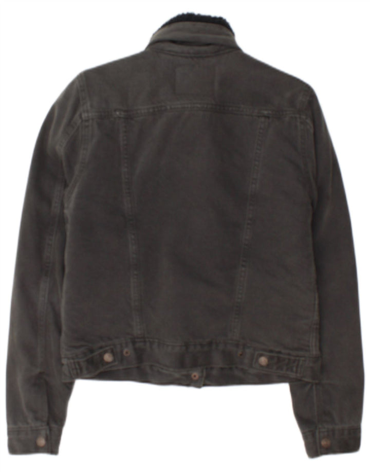 Damska kurtka dżinsowa Levi's Sherpa UK 10, mała, szara bawełna