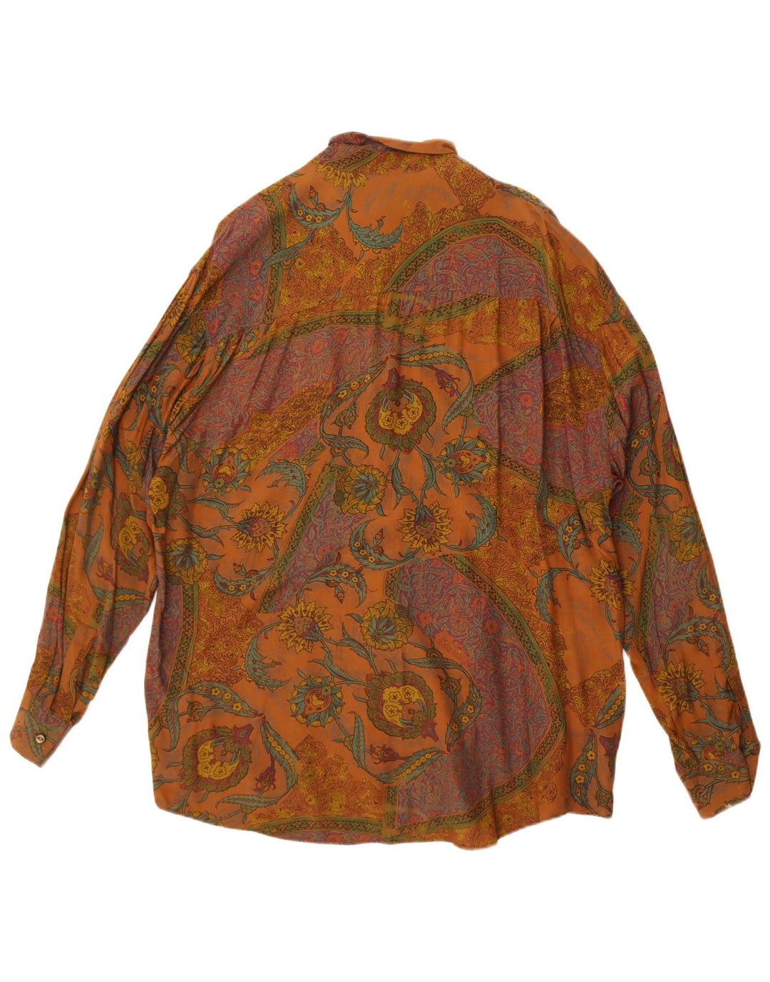 Koszula męska Vintage, duża, brązowa, w kwiaty, wiskoza