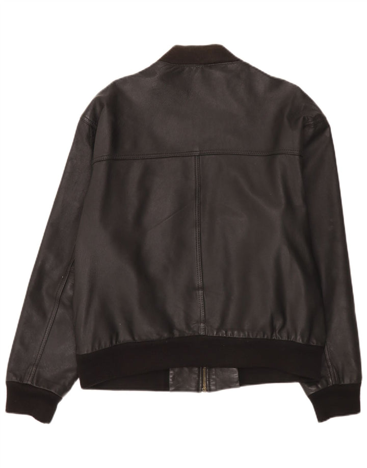 Vintage męska kurtka skórzana bomber UK 38 średnia czarna