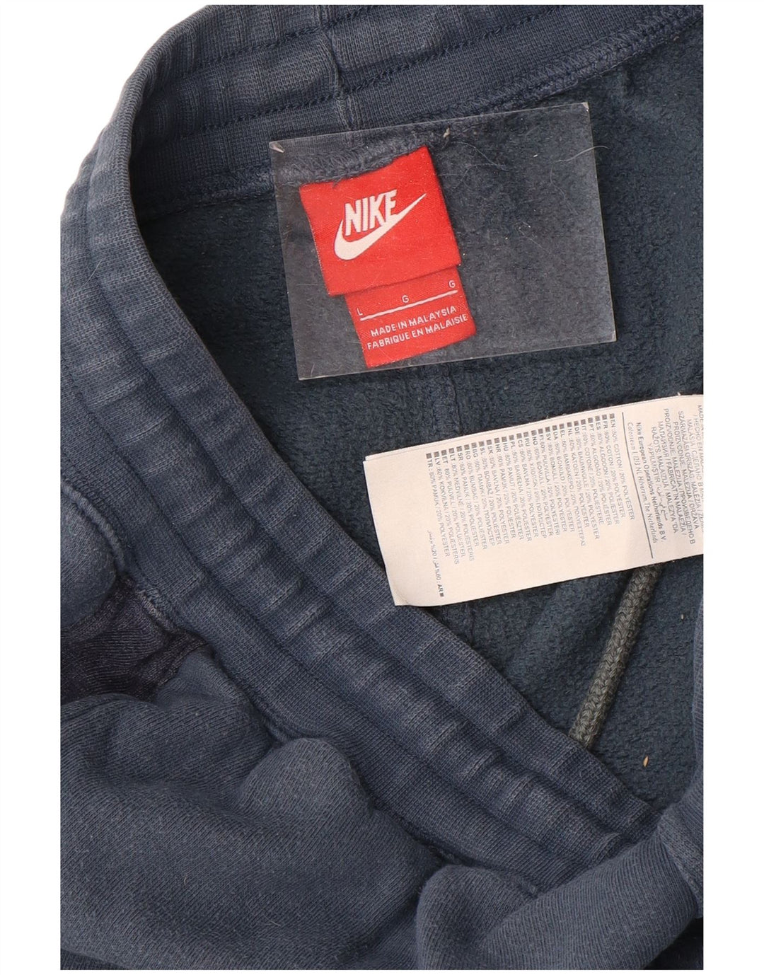 Męskie spodnie dresowe NIKE Joggery, duże, granatowe, bawełniane