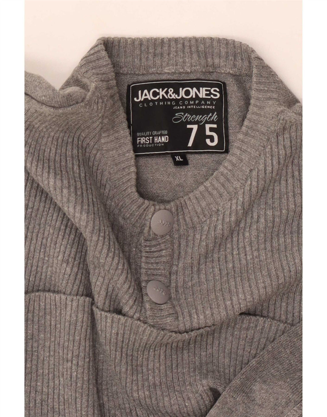 Męski sweter zapinany na guziki Jack & Jones XL, szary