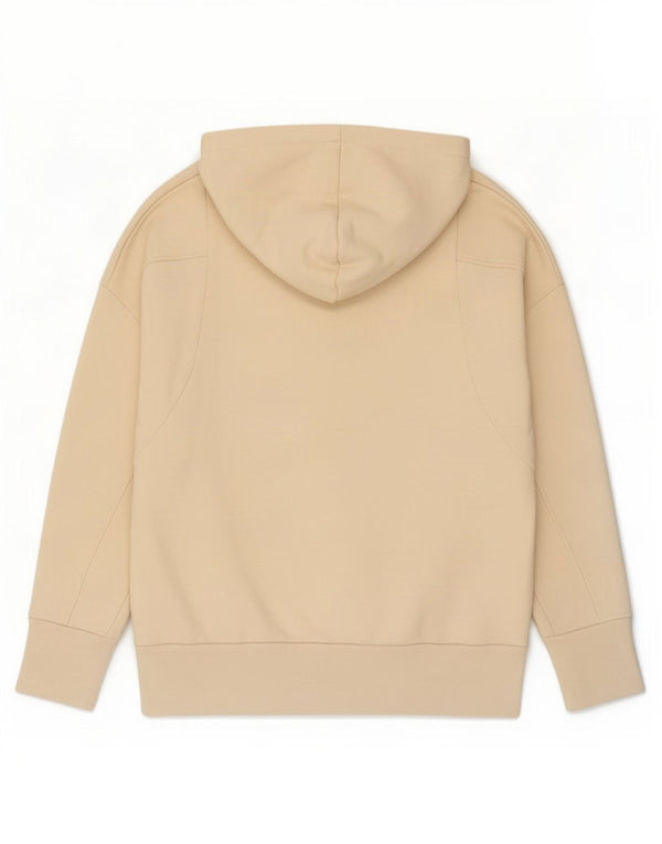 Damska bluza z kapturem oversize Adidas UK 16 duża beżowa bawełna