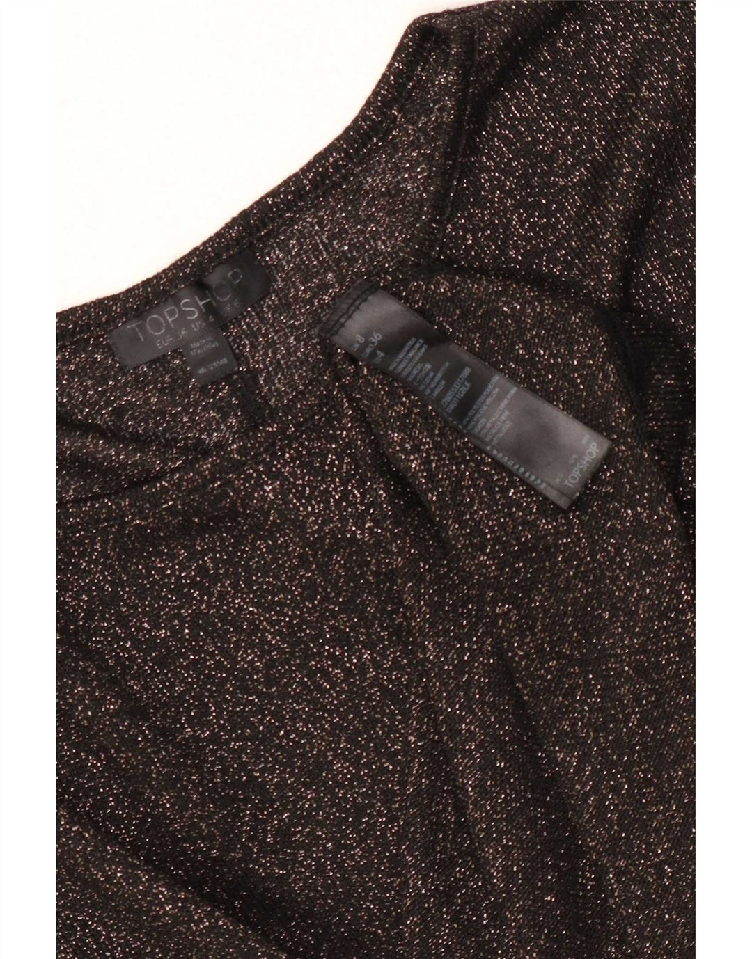 Damska koszulka oversize Topshop Top UK 8, mały, czarny, nakrapiany poliester