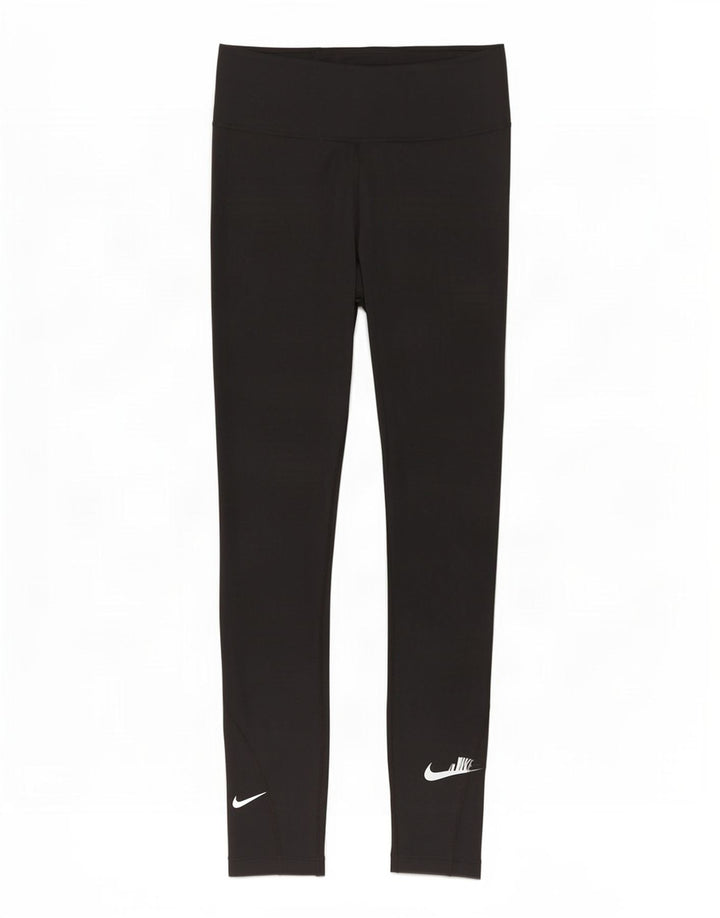 Damskie legginsy Nike Dri Fit UK 8, małe, czarne, poliestrowe