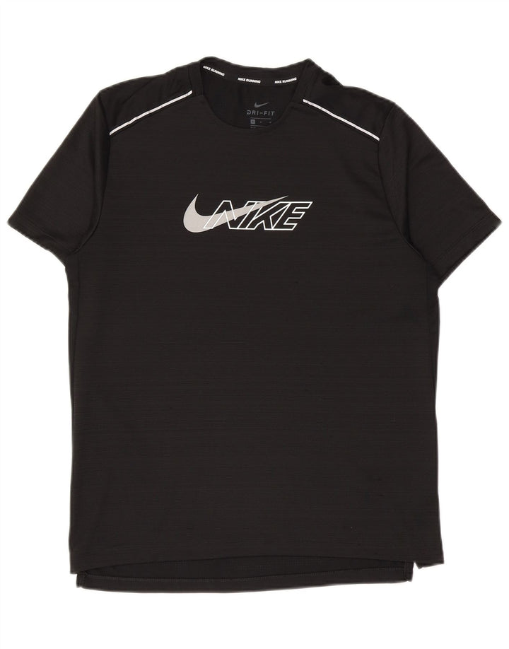 Męski T-shirt z grafiką Nike Dri Fit, średni czarny poliester