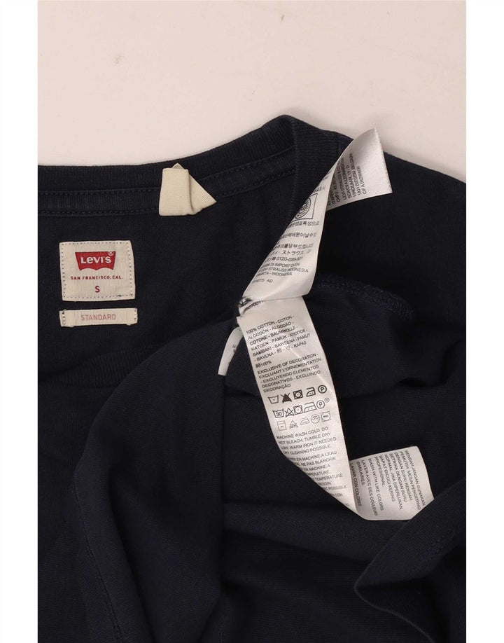 Męska standardowa koszulka Levi's Top, mała, granatowa, bawełniana