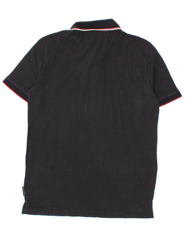 ARMANI EXCHANGE Mens Polo Shirt Small Black Cotton Vintage Armani Exchange and Second-Hand Armani Exchange from Messina Hembry 