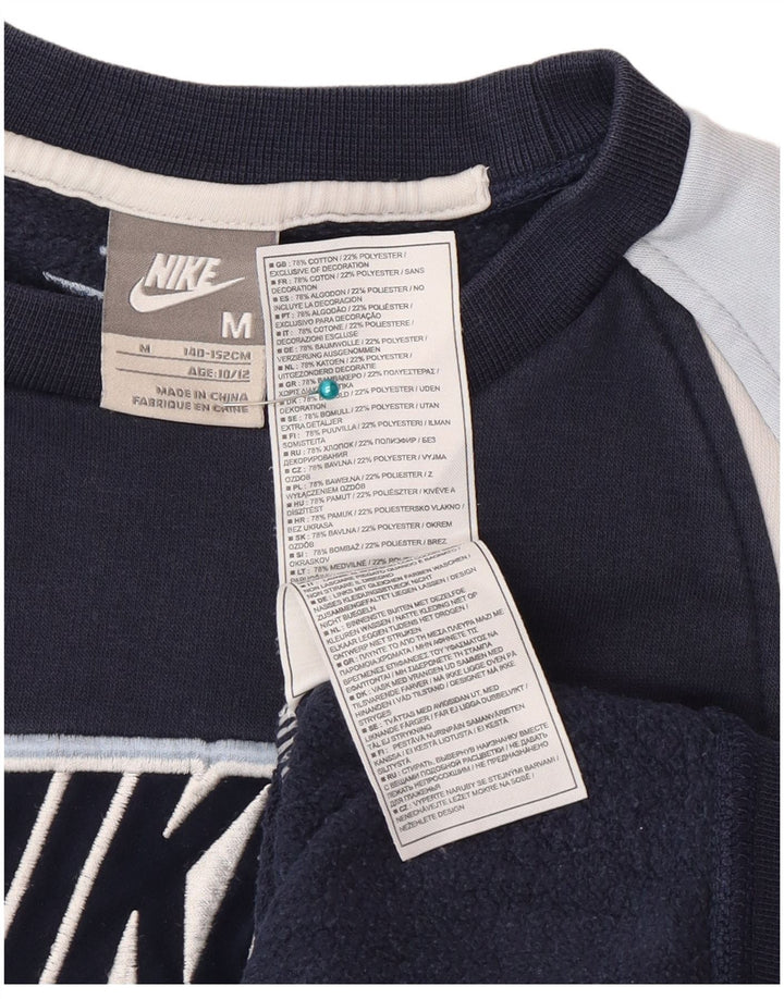 Bluza chłopięca Nike 10-11 lat, średni granatowy kolor, blok