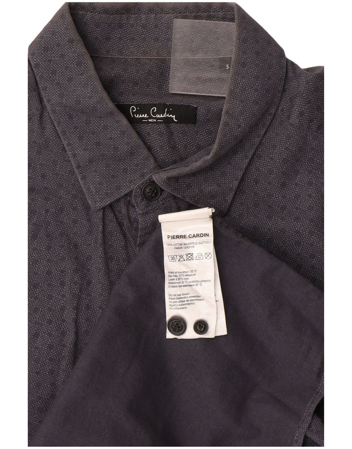 Koszula męska Pierre Cardin, mała, szara, bawełniana w cętki