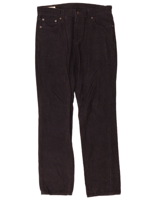 Męskie spodnie sztruksowe Levi's 511 Slim W30 L30 Czarna bawełna