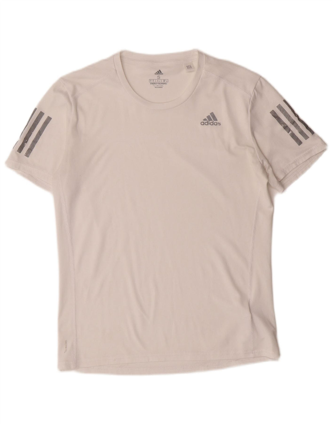 Adidas Męski T-shirt Top Mały Biały Poliester