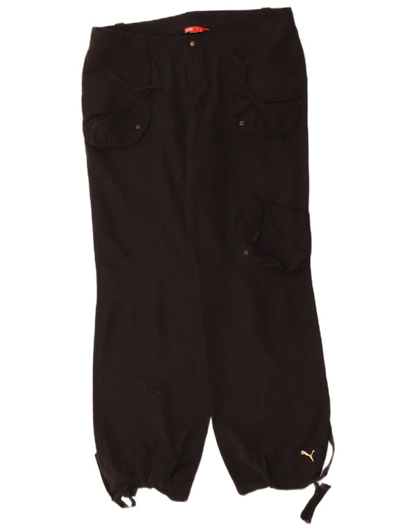 Damskie spodnie cargo Puma Joggers UK 14 Large W36 L33 Black