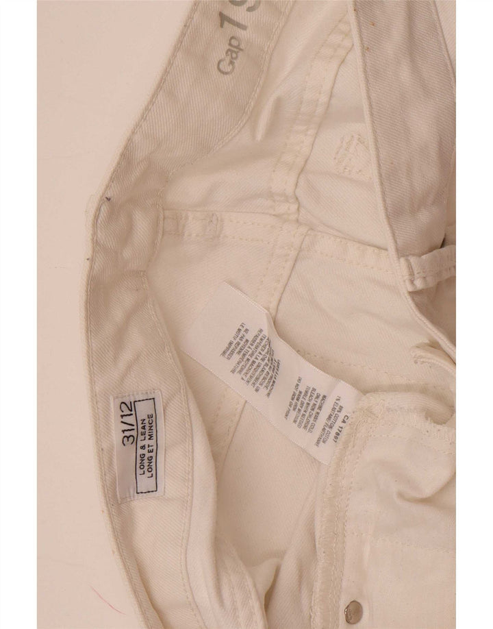 Jeansy damskie Gap Bootcut US 12 Large W31 L31 Biała bawełna