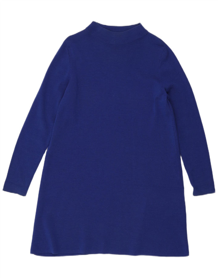 Cos Damska sukienka sweterkowa UK 10 Small Blue Wełna