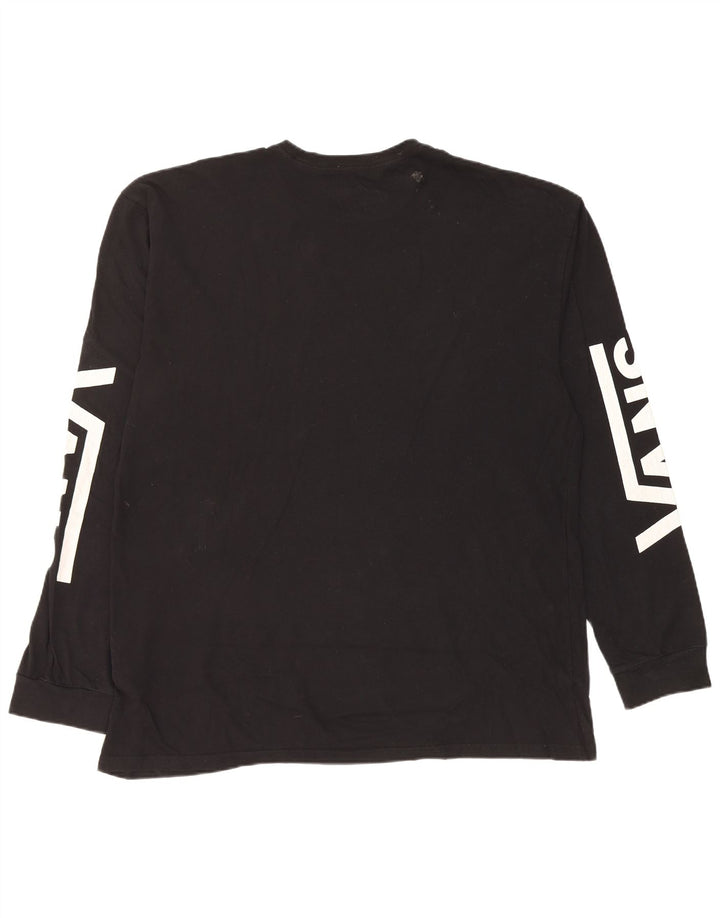 Męski graficzny top Vans z długim rękawem XL, czarny, bawełniany