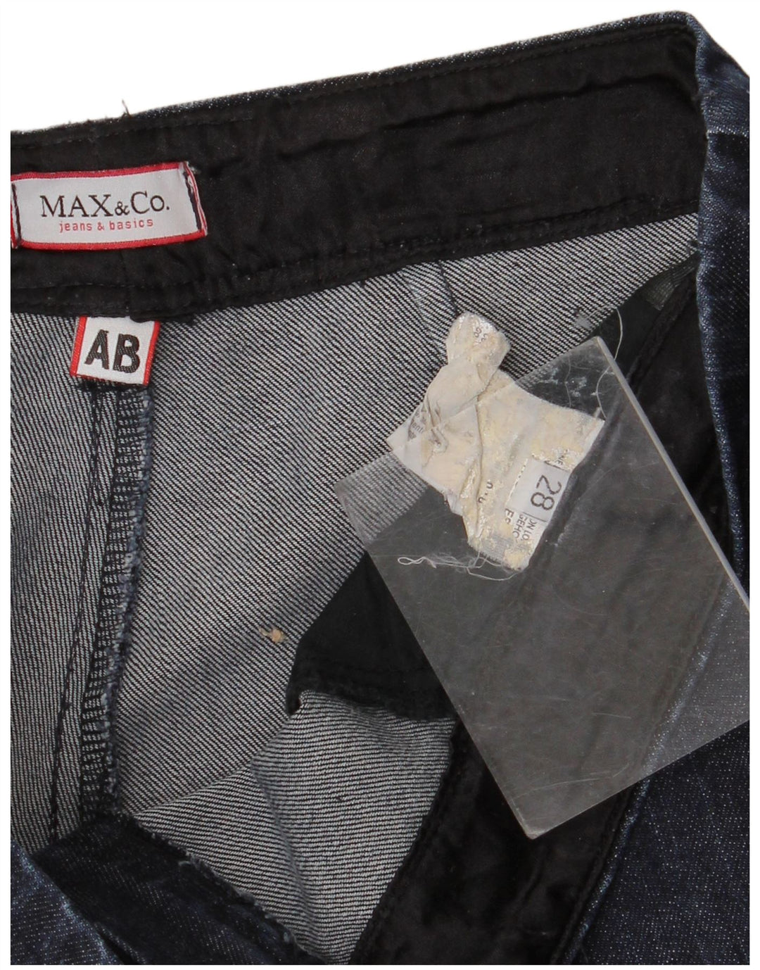 Damskie jeansy z szeroką nogawką Max & Co. W28 L28 Granatowe
