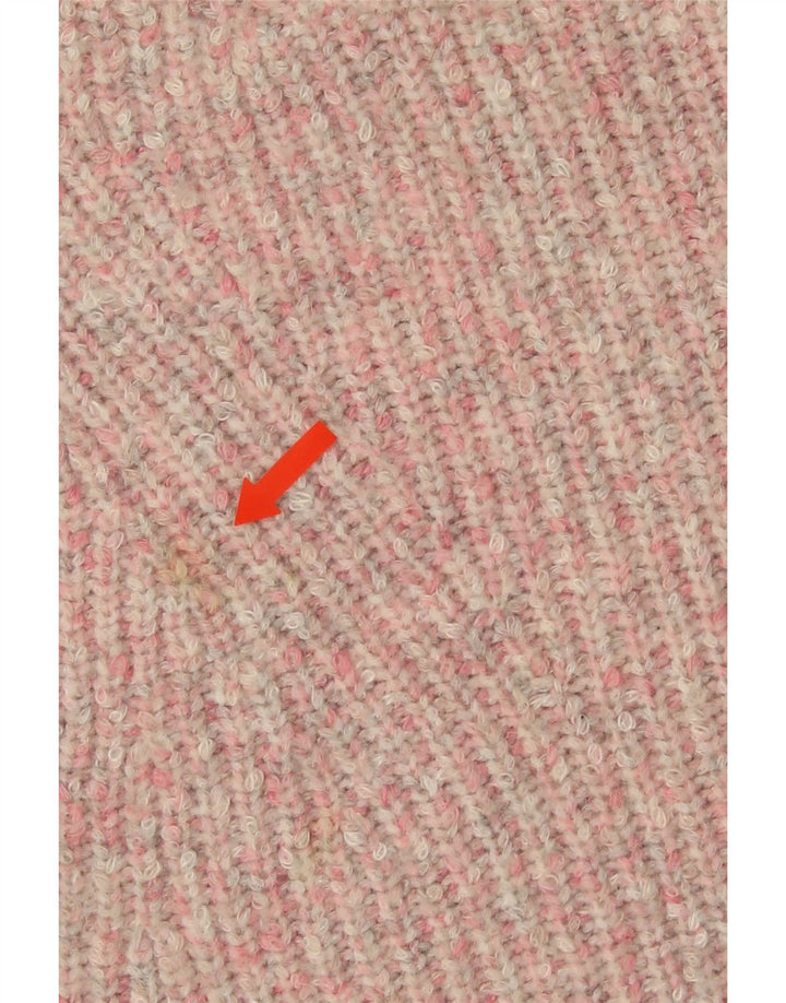 Marks & Spencer Damski sweter z okrągłym dekoltem, UK 14, średni, różowy, nakrapiany
