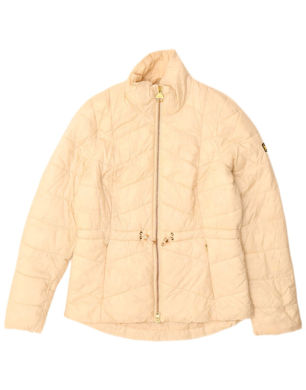 BARBOUR Womens Padded Jacket UK 10 Small  Beige Polyamide