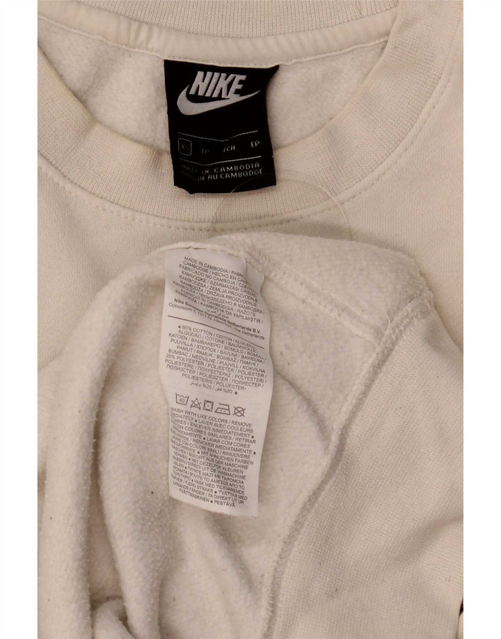 Męska bluza Nike o luźnym kroju, sweter XS, biała bawełna