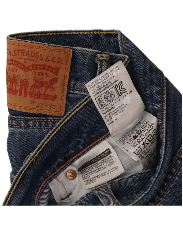 Męskie jeansy Levi's 751, krótkie, proste, W32 L24, niebieska bawełna