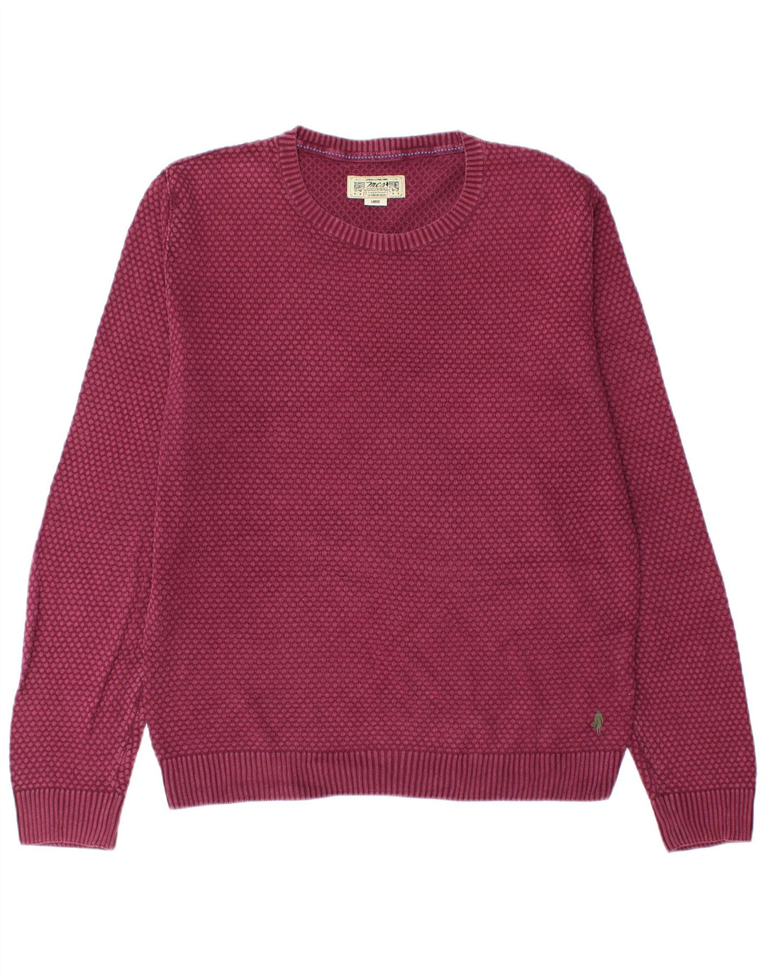Marlboro Classics Męski sweter z okrągłym dekoltem, duży, bordowy