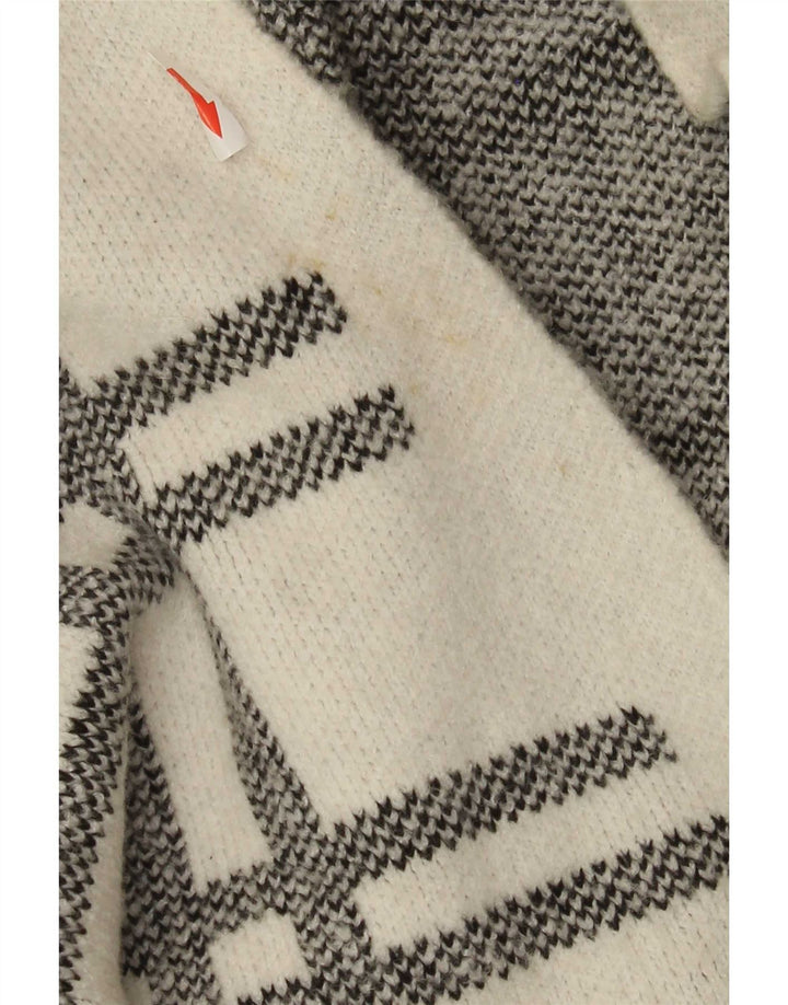 Sweter damski Marks & Spencer Longline Cardigan UK 16, duża, biała krata