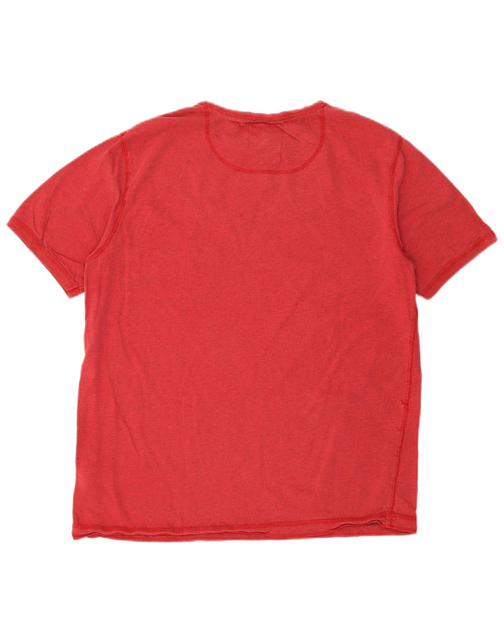 T-shirt męski FAT FACE, duży, czerwony, bawełniany