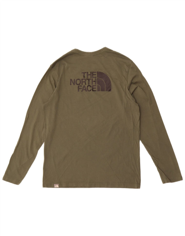 Męski top z długim rękawem, średni khaki, The North Face