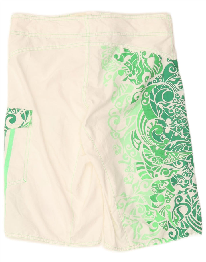 Męskie spodenki kąpielowe ADIDAS XS, biały, poliestrowy wzór paisley