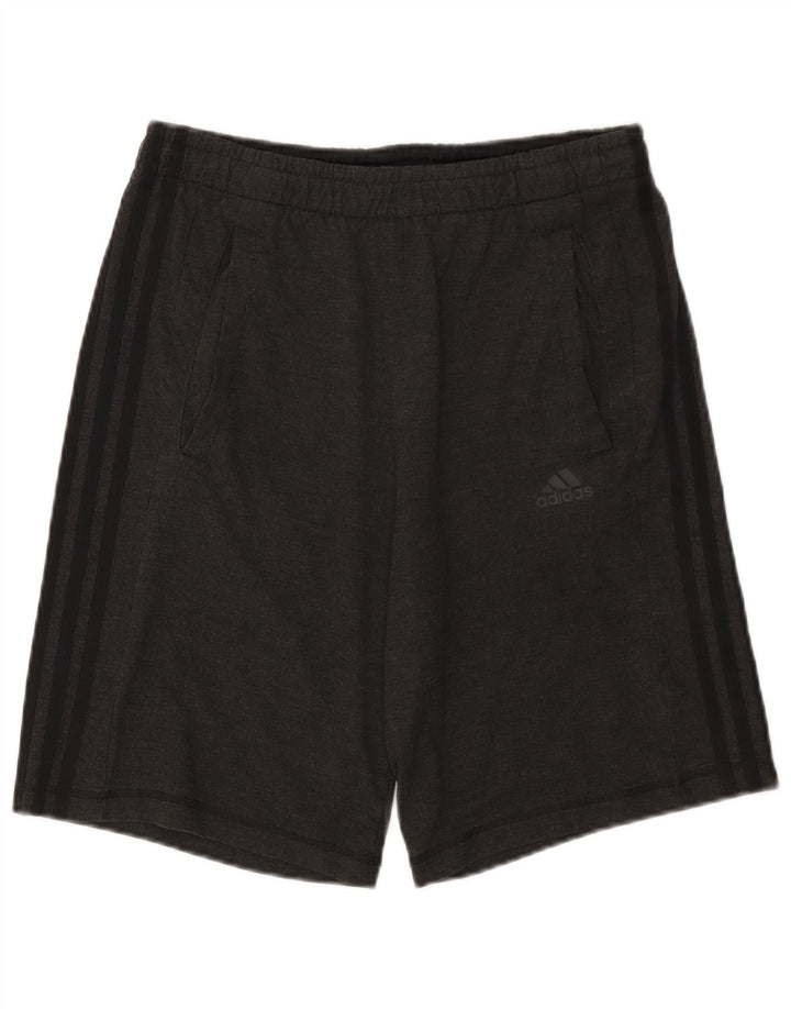 Męskie spodenki sportowe Adidas Climalite, małe, szare, poliestrowe
