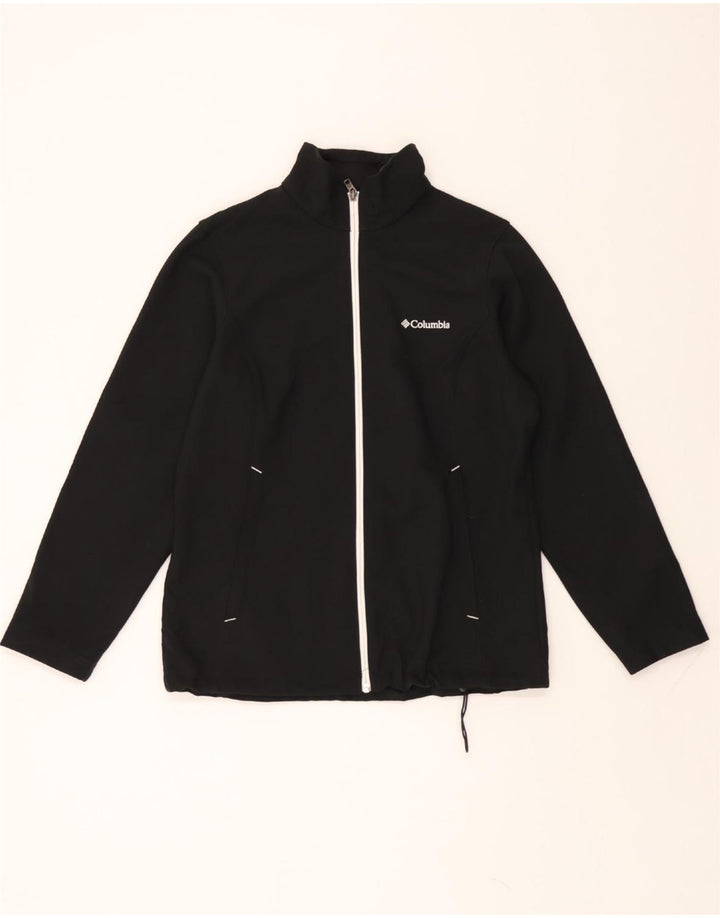COLUMBIA Womens Tracksuit Top Jacket UK 14 Medium Black Polyester Vintage Columbia and Second-Hand Columbia from Messina Hembry 