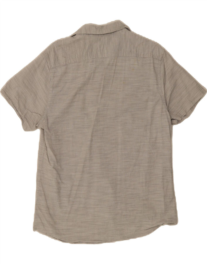 LEE Mens Short Sleeve Shirt Large Grey Pinstripe Cotton Vintage Lee and Second-Hand Lee from Messina Hembry 
