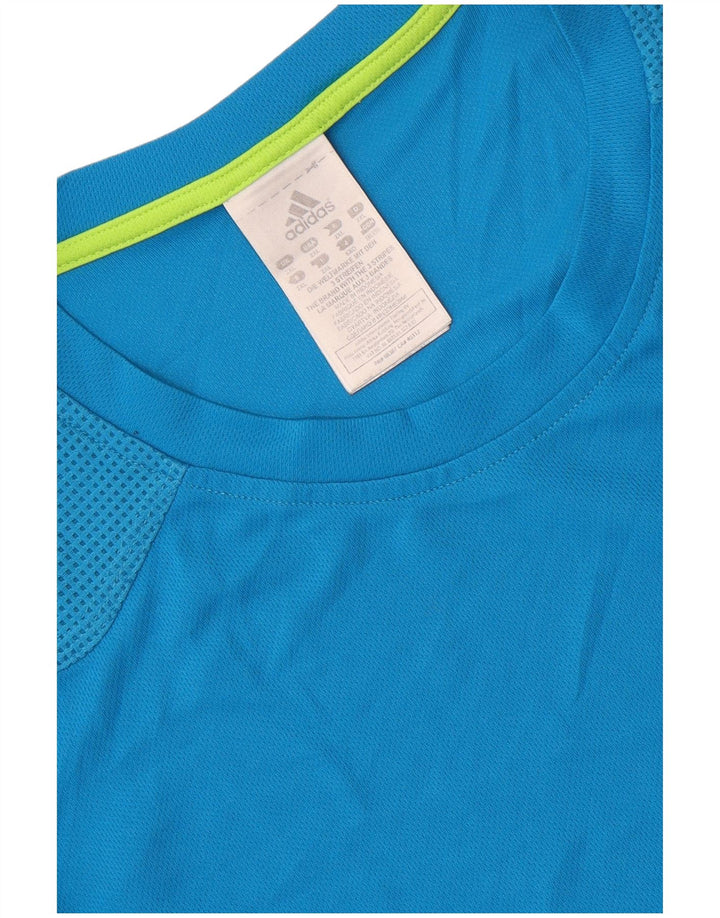 Adidas Męska koszulka Top 2XL Niebieski poliester