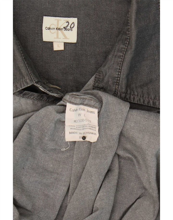 Koszula męska Calvin Klein Jeans, duża, szara, bawełniana