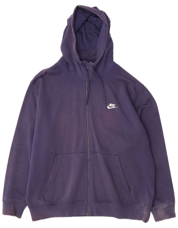 Męski sweter z kapturem i zamkiem Nike, 2XL, granatowy, bawełniany