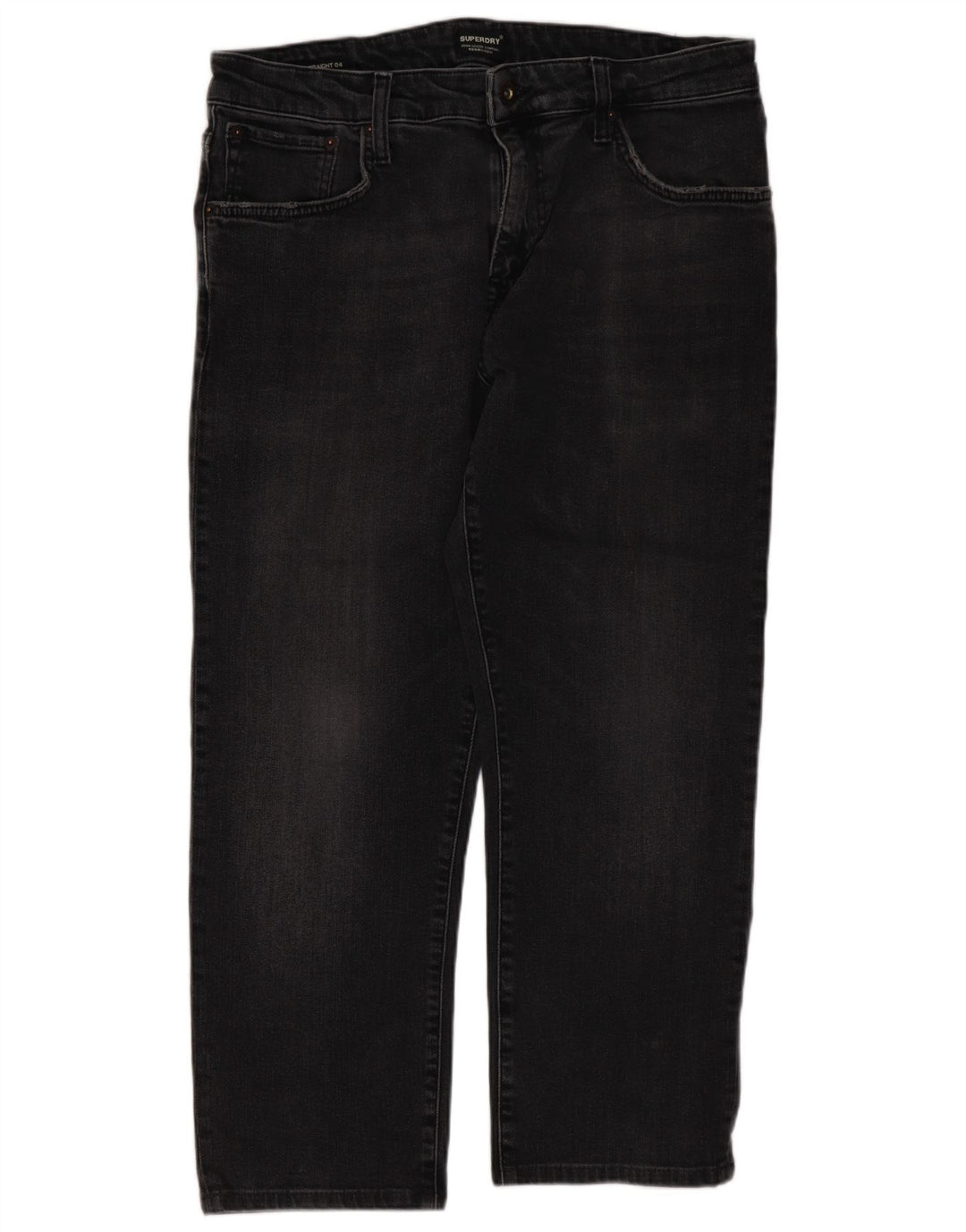 Męskie jeansy Superdry o krótkim kroju W34 L24, czarne, bawełniane