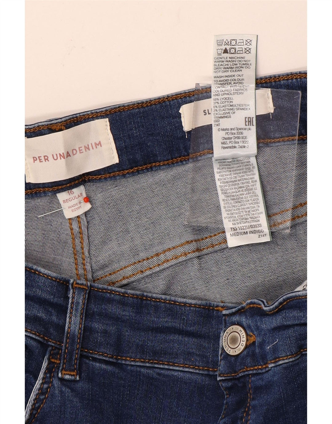 Marks & Spencer Damskie Crop Slim Flared Jeans UK 16 Large W32 L25 Niebieski