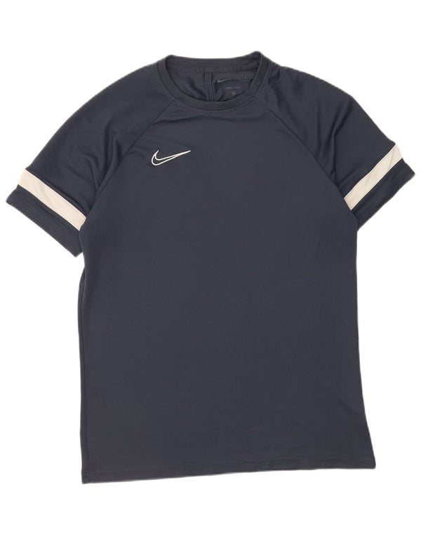 Męski T-shirt Nike Dri Fit, duży, granatowy, kolorowy poliester
