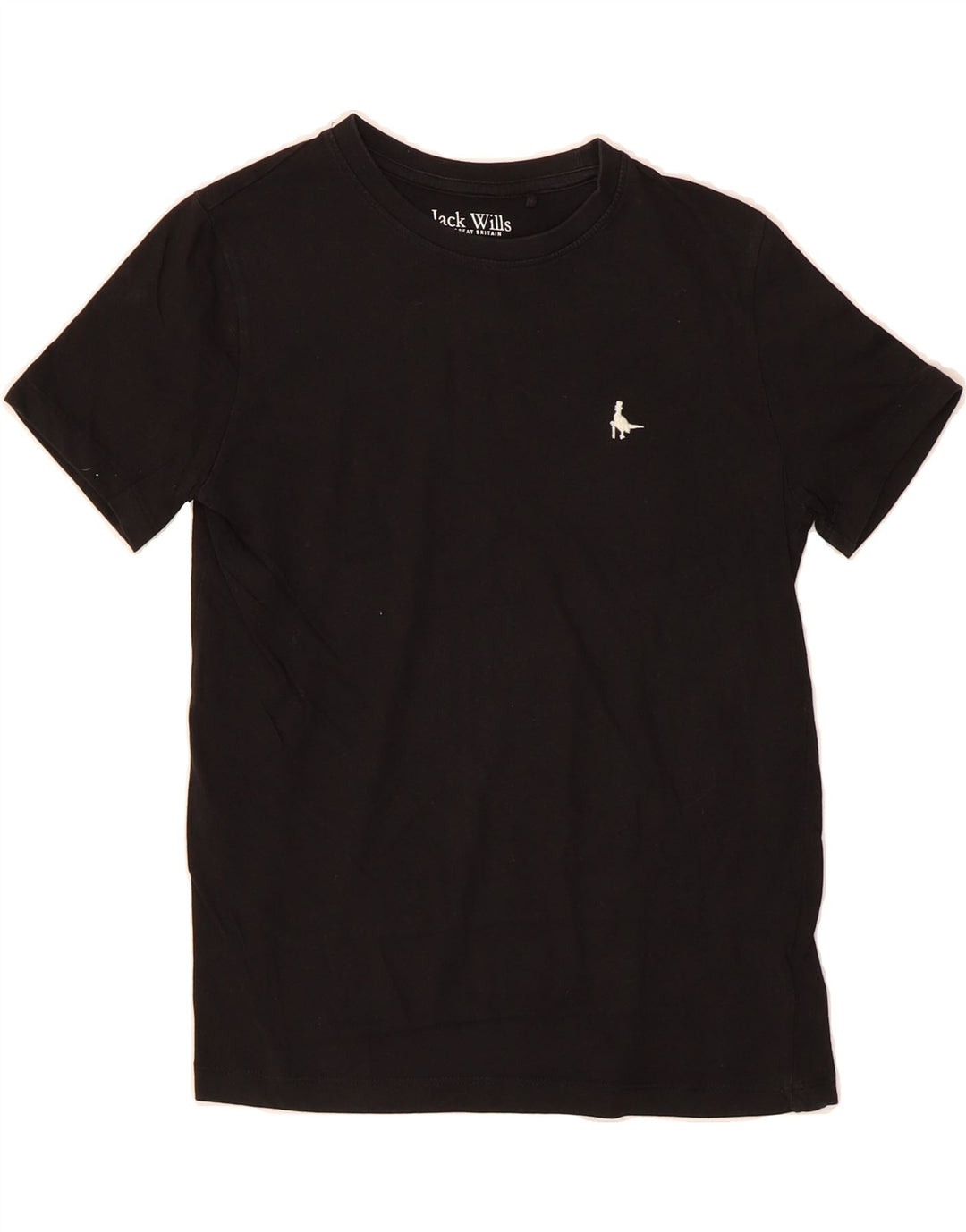 JACK WILLS Boys T-Shirt Top 9-10 Years Black Cotton Vintage Jack Wills and Second-Hand Jack Wills from Messina Hembry 
