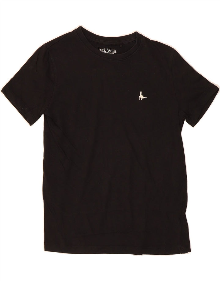 JACK WILLS Boys T-Shirt Top 9-10 Years Black Cotton Vintage Jack Wills and Second-Hand Jack Wills from Messina Hembry 