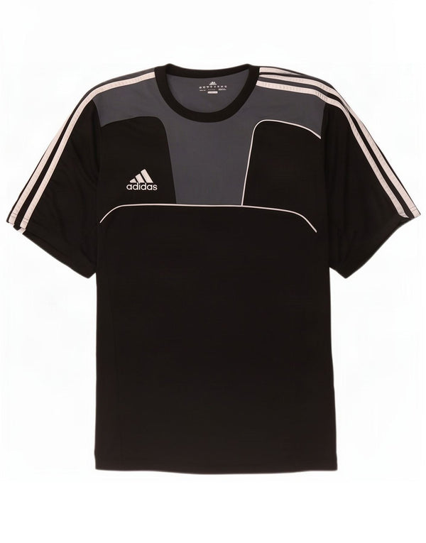 Adidas Męska koszulka Climacool Top UK 48/50 XL Czarny poliester z blokami kolorów