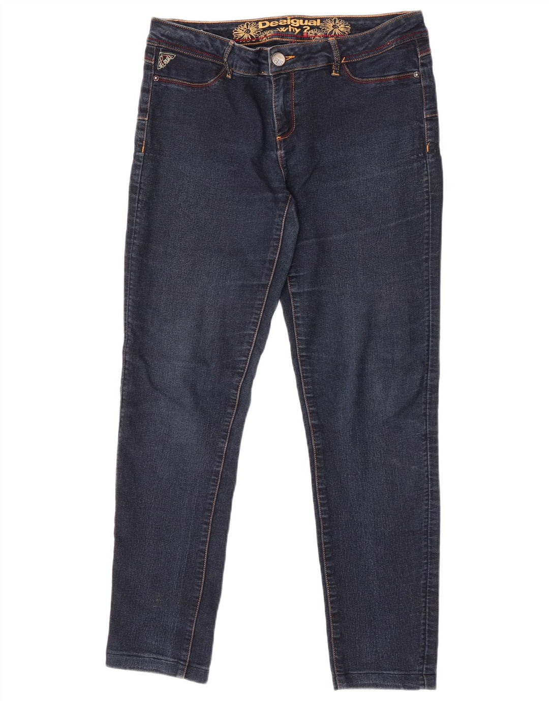 Damskie jeansy Skinny Desigual W34 L29 Niebieskie