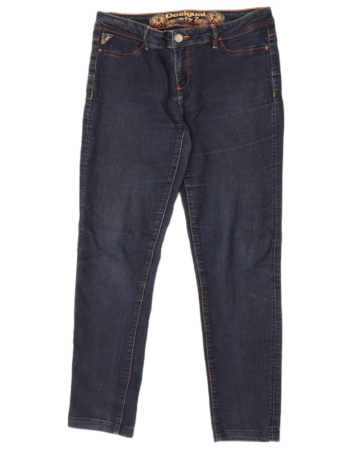 Damskie jeansy Skinny Desigual W34 L29 Niebieskie