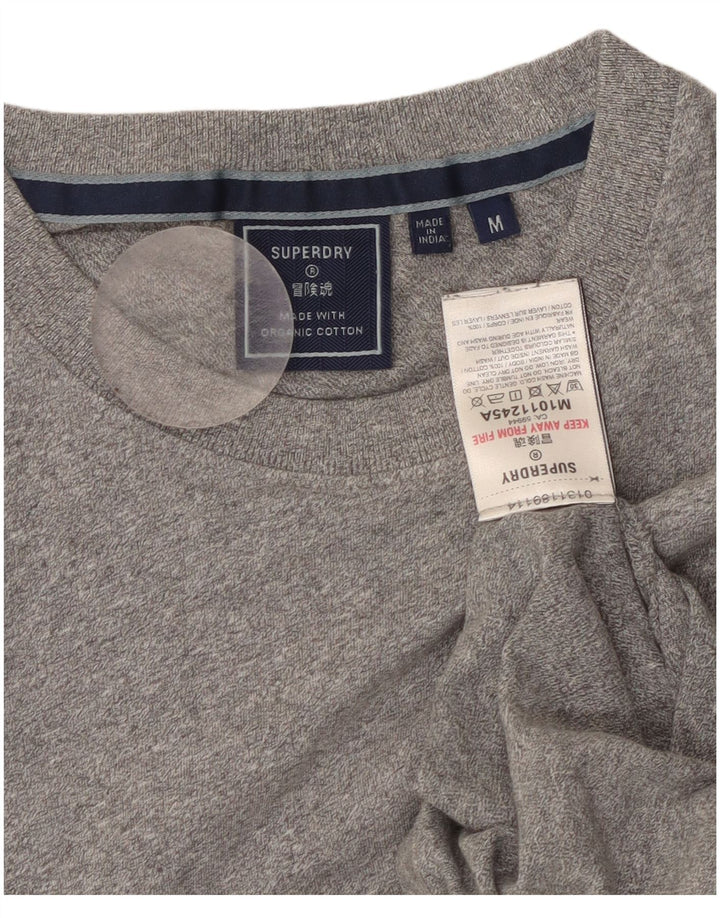 T-shirt damski SUPERDRY Top UK 12, średnioszary, bawełniany