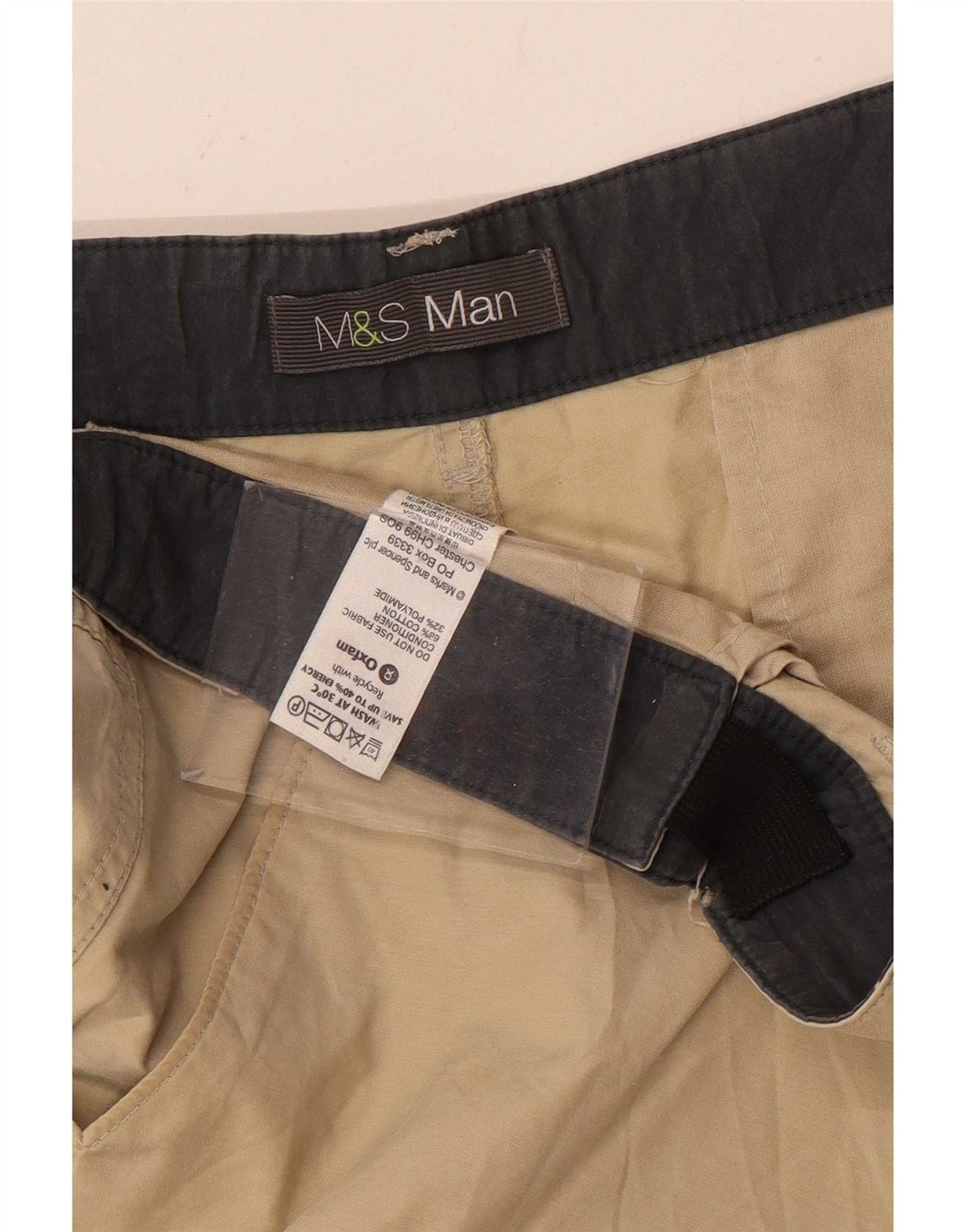 Męskie spodenki cargo Marks & Spencer W36, duże, beżowe, bawełniane
