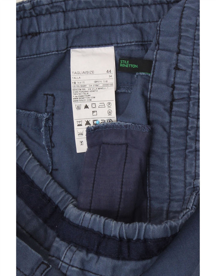 Spódnica mini damska Benetton IT 44 Medium W34 Granatowa bawełna
