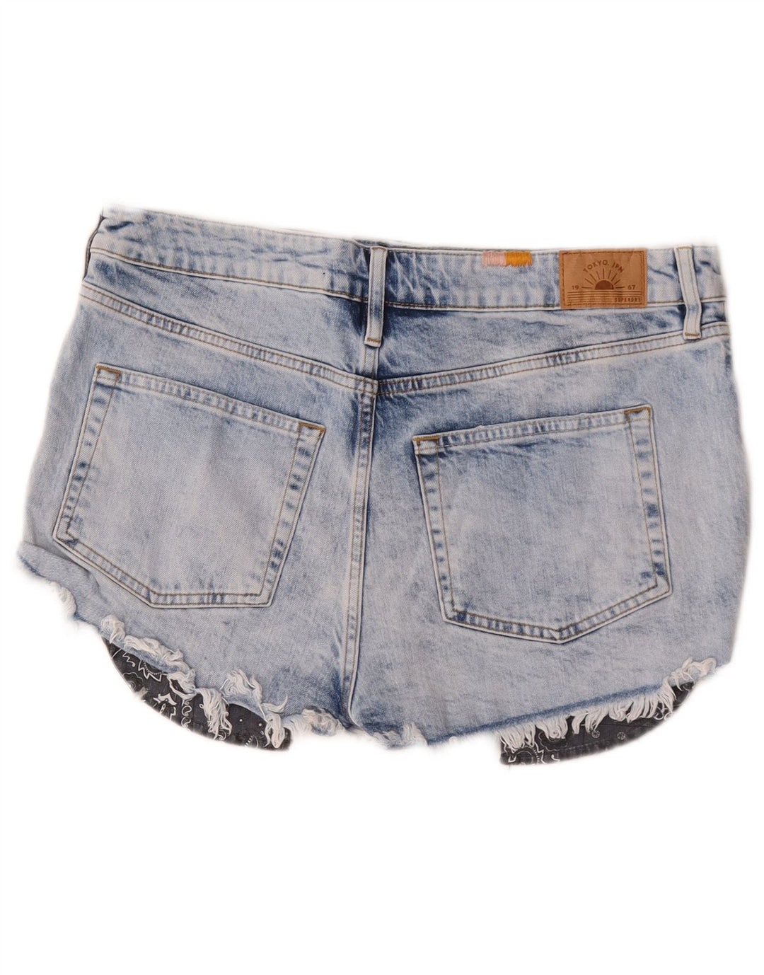 Damskie spodnie jeansowe Superdry w trudnej sytuacji W32, duże, niebieskie, bawełniane