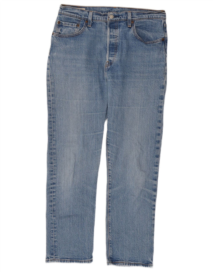 Damskie jeansy Levi's 501 Straight W29 L28 Niebieskie bawełniane