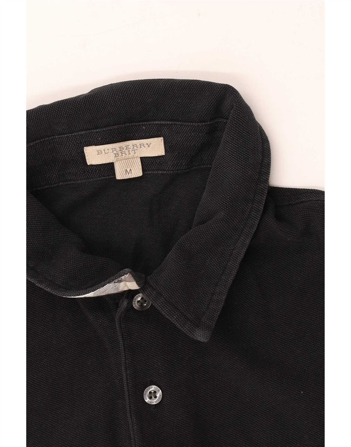 Męska koszulka polo Burberry, średnia czarna
