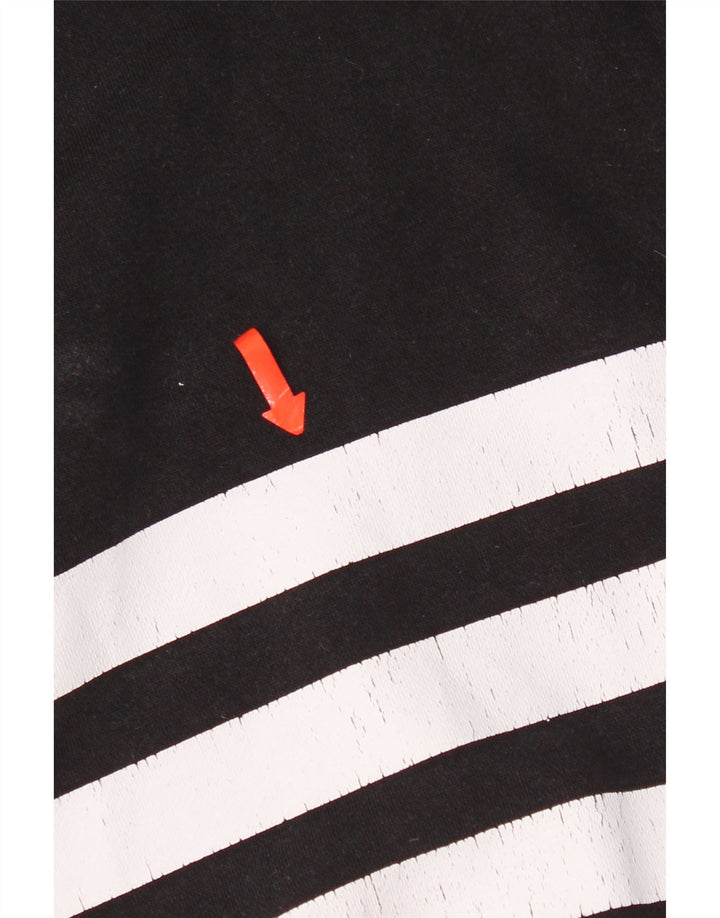 Adidas Męska bluza z grafiką, duża, czarna, bawełniana